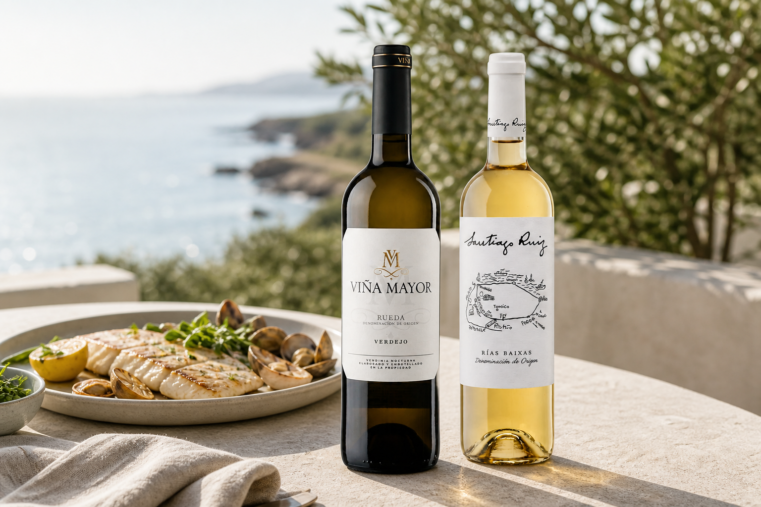 Spansk hvidvin med Viña Mayor Verdejo og Santiago Ruiz til fisk