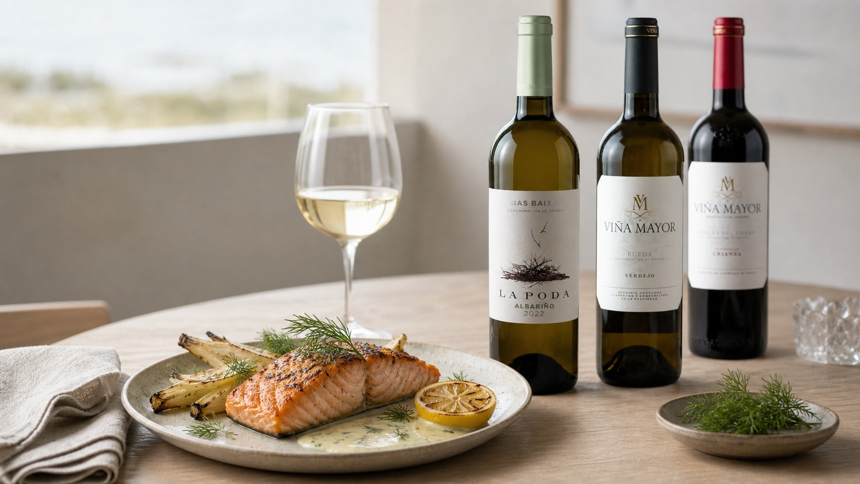 Grillet laks med citron, dild og DeVinos-vinanbefalinger