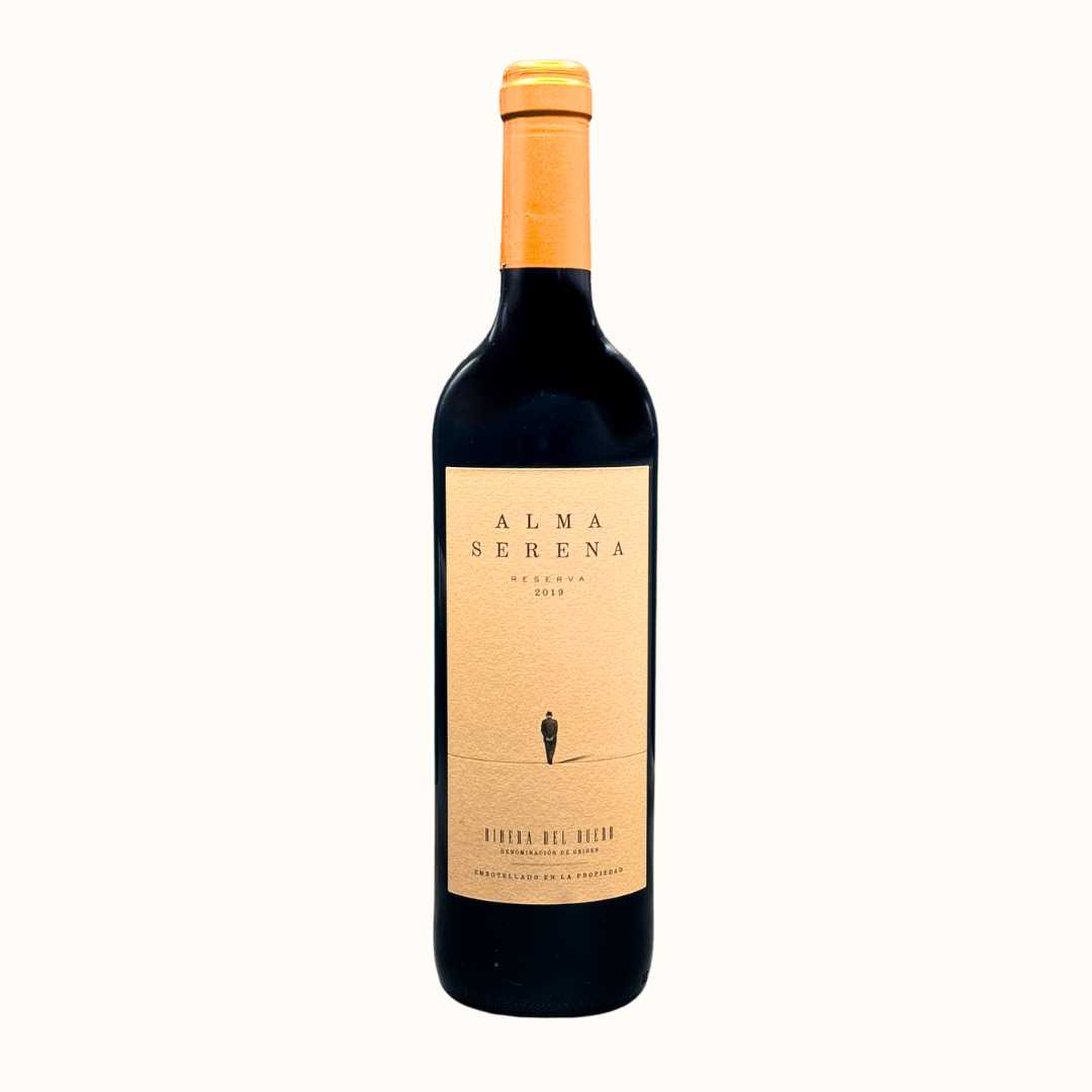 Alma Serena Reserva spansk rødvin fra Ribera del Duero – autentisk spansk vin i elegant flaske, perfekt til vinelskere.